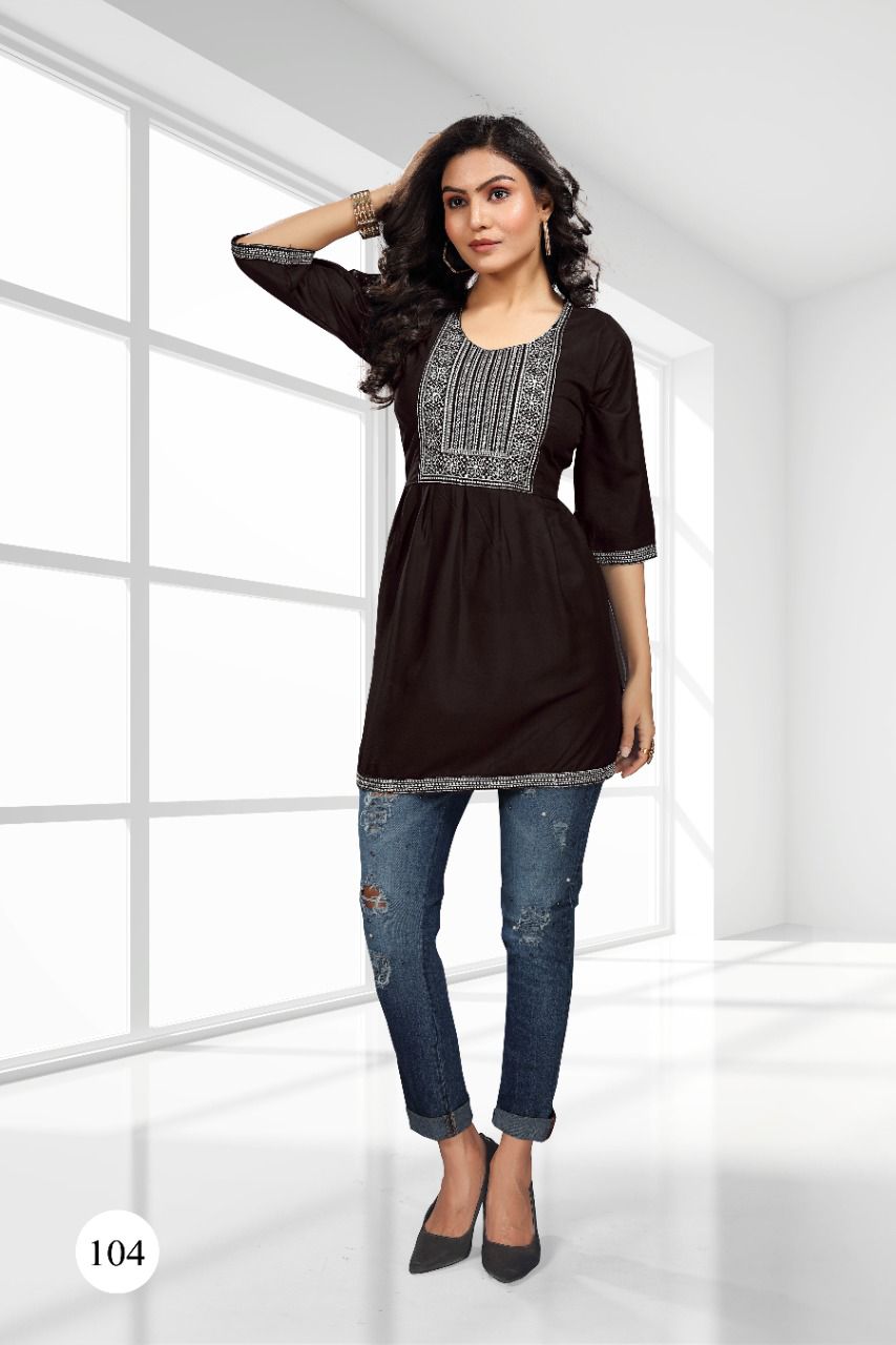 Resham 2 Latest Designer Regular Wear Rayon Short Top Collection